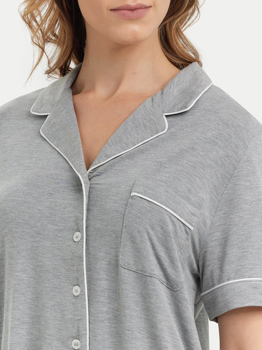 Short Sleeve Bamboo Pajama Set - Image 23
