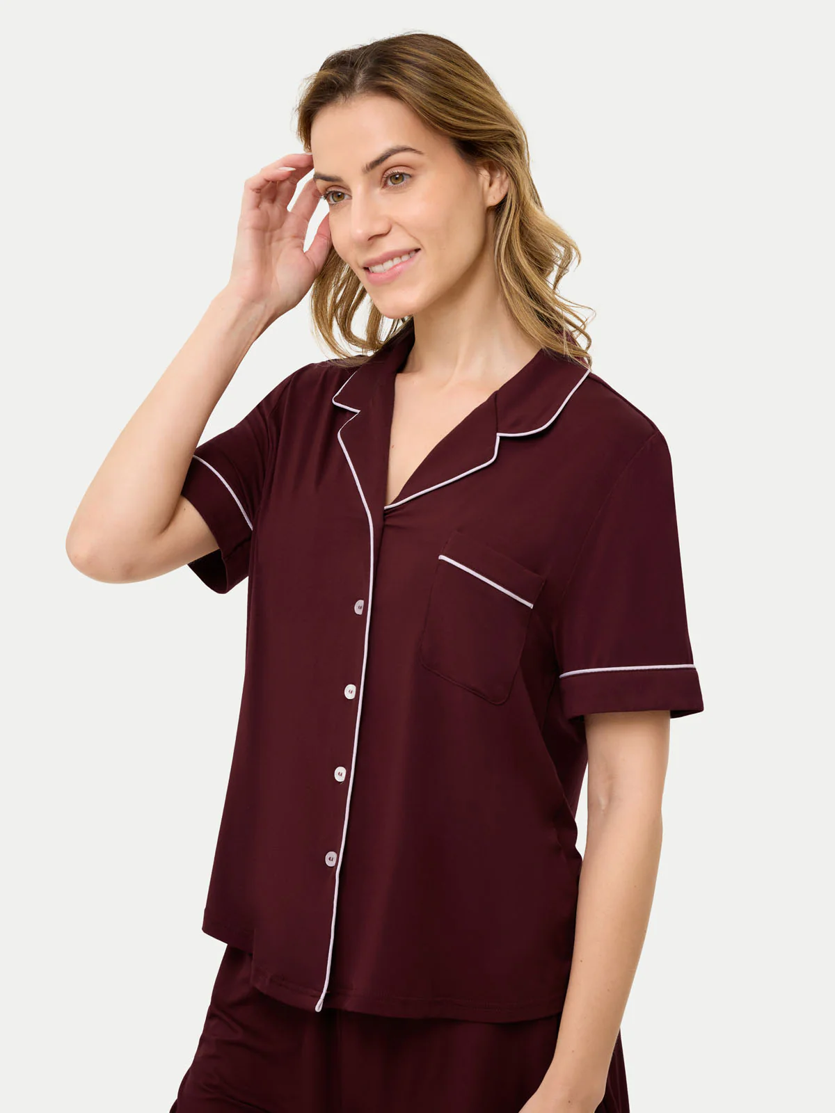 Short Sleeve Bamboo Pajama Set - Image 51