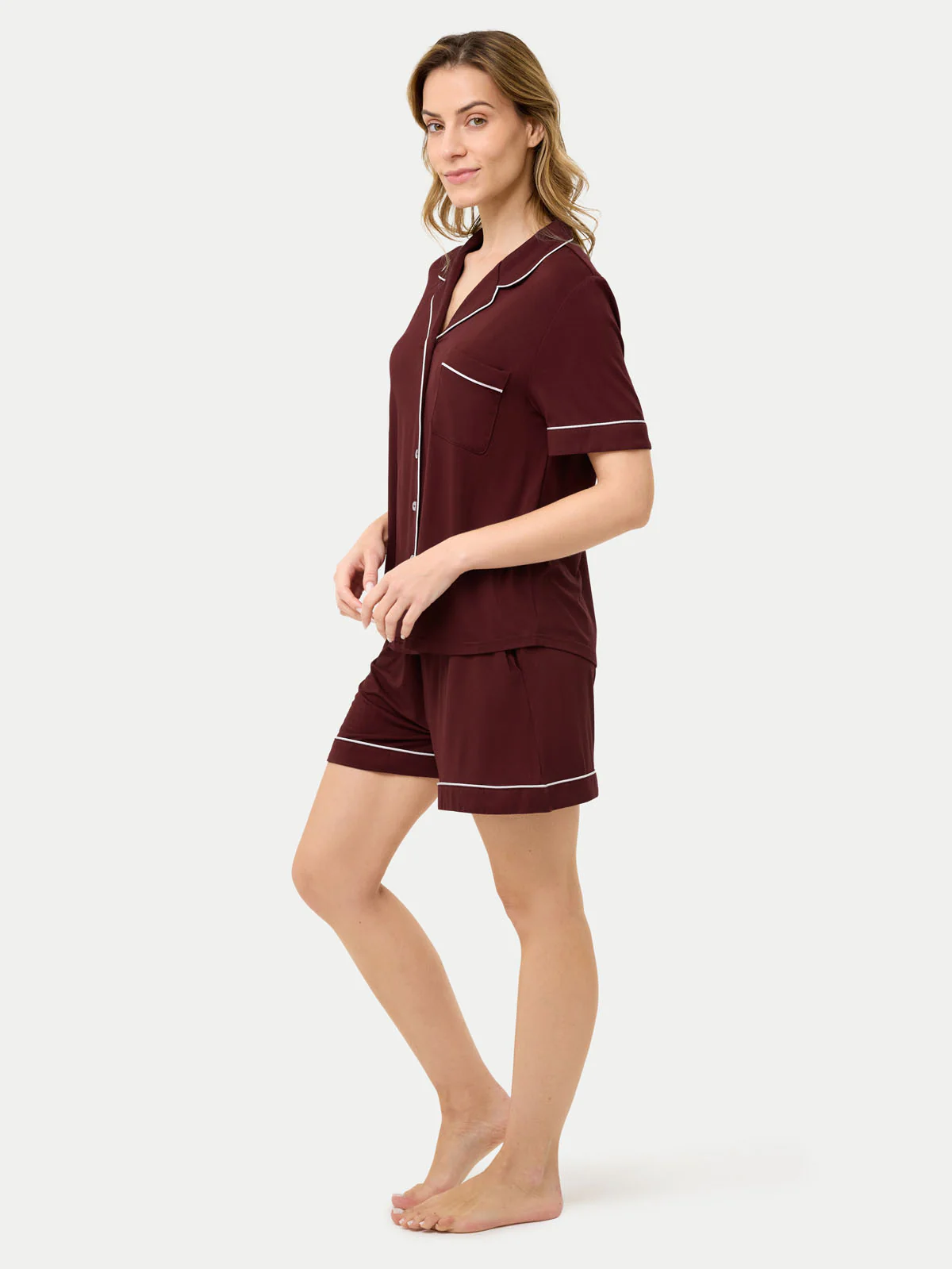 Short Sleeve Bamboo Pajama Set - Image 52
