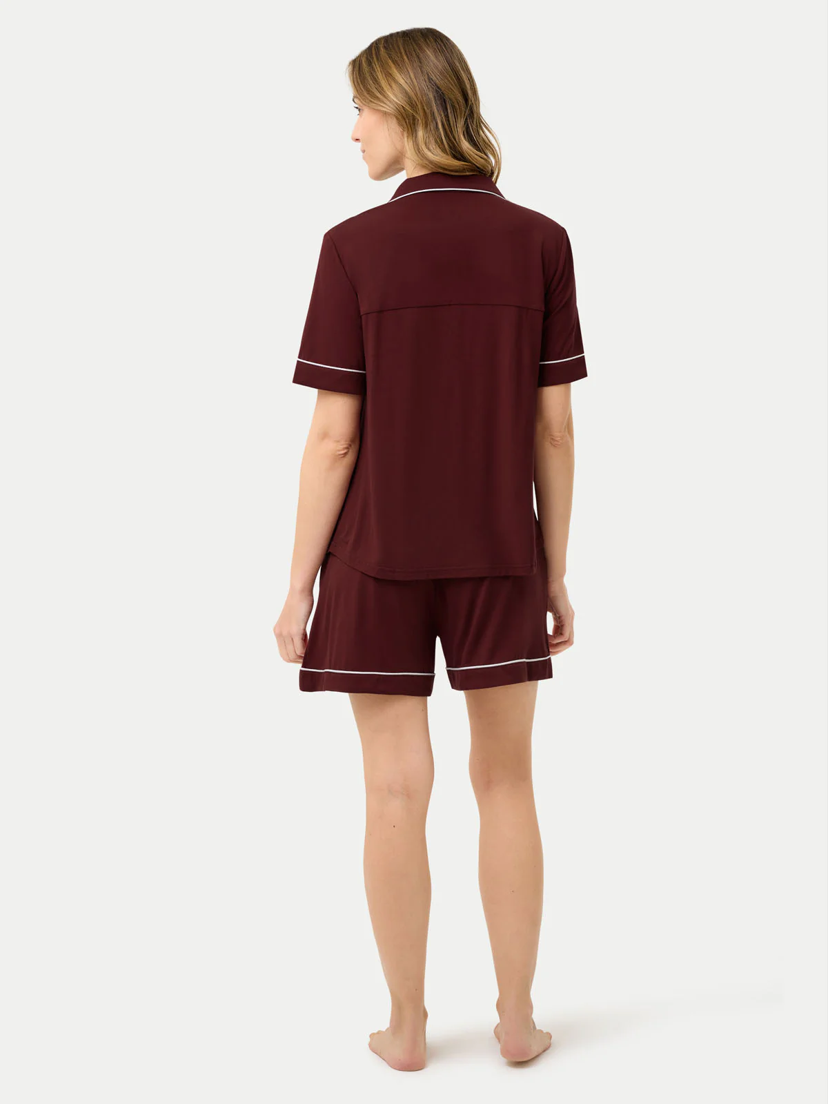 Short Sleeve Bamboo Pajama Set - Image 53