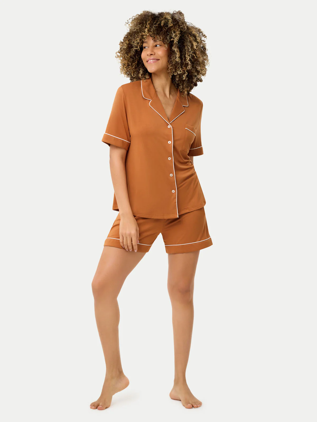 Short Sleeve Bamboo Pajama Set - Image 61