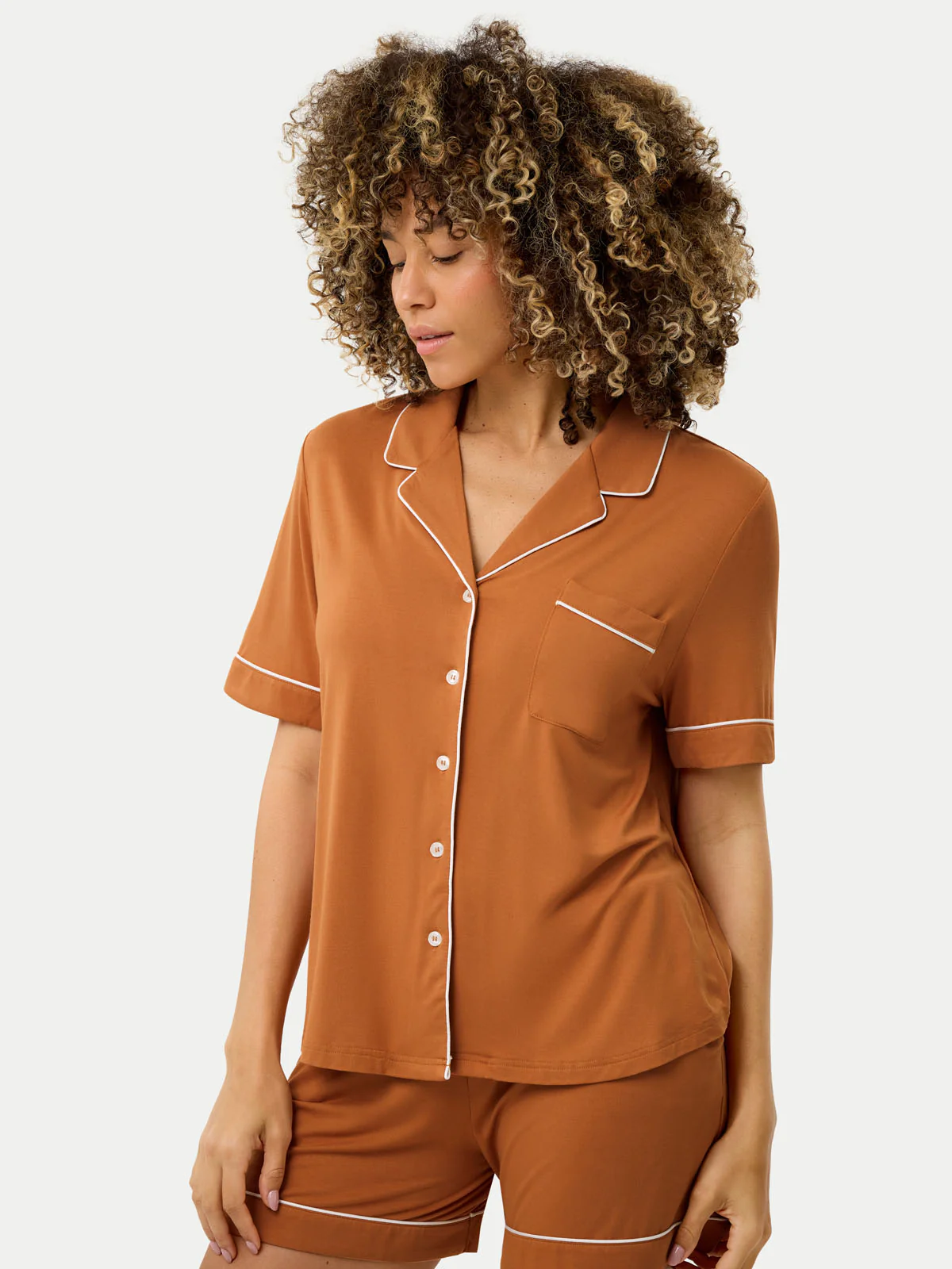 Short Sleeve Bamboo Pajama Set - Image 64