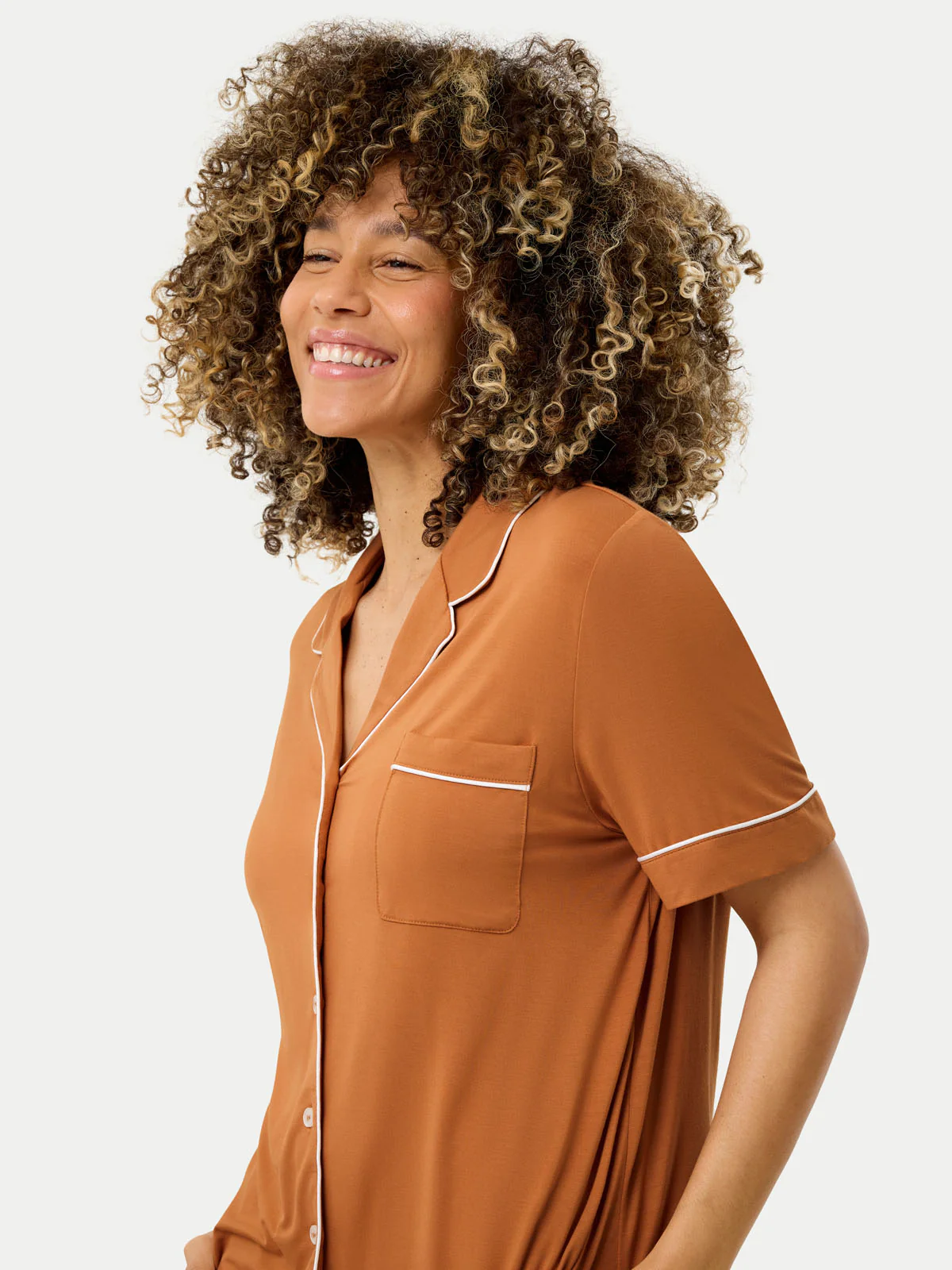 Short Sleeve Bamboo Pajama Set - Image 67