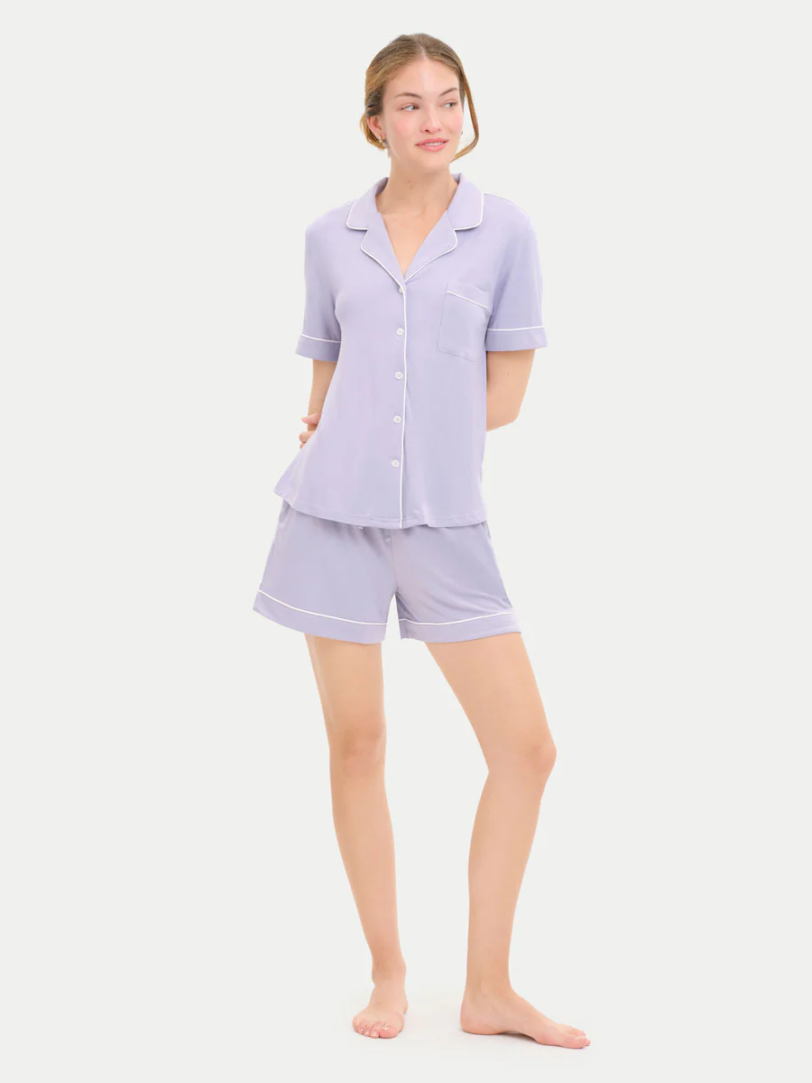 Short Sleeve Bamboo Pajama Shirt - Image 88