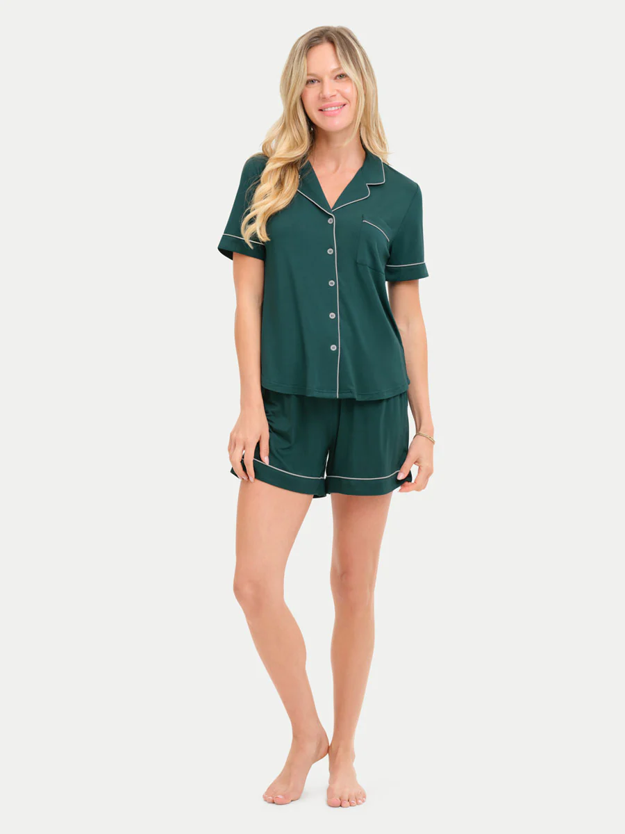 Short Sleeve Bamboo Pajama Shirt - Image 98