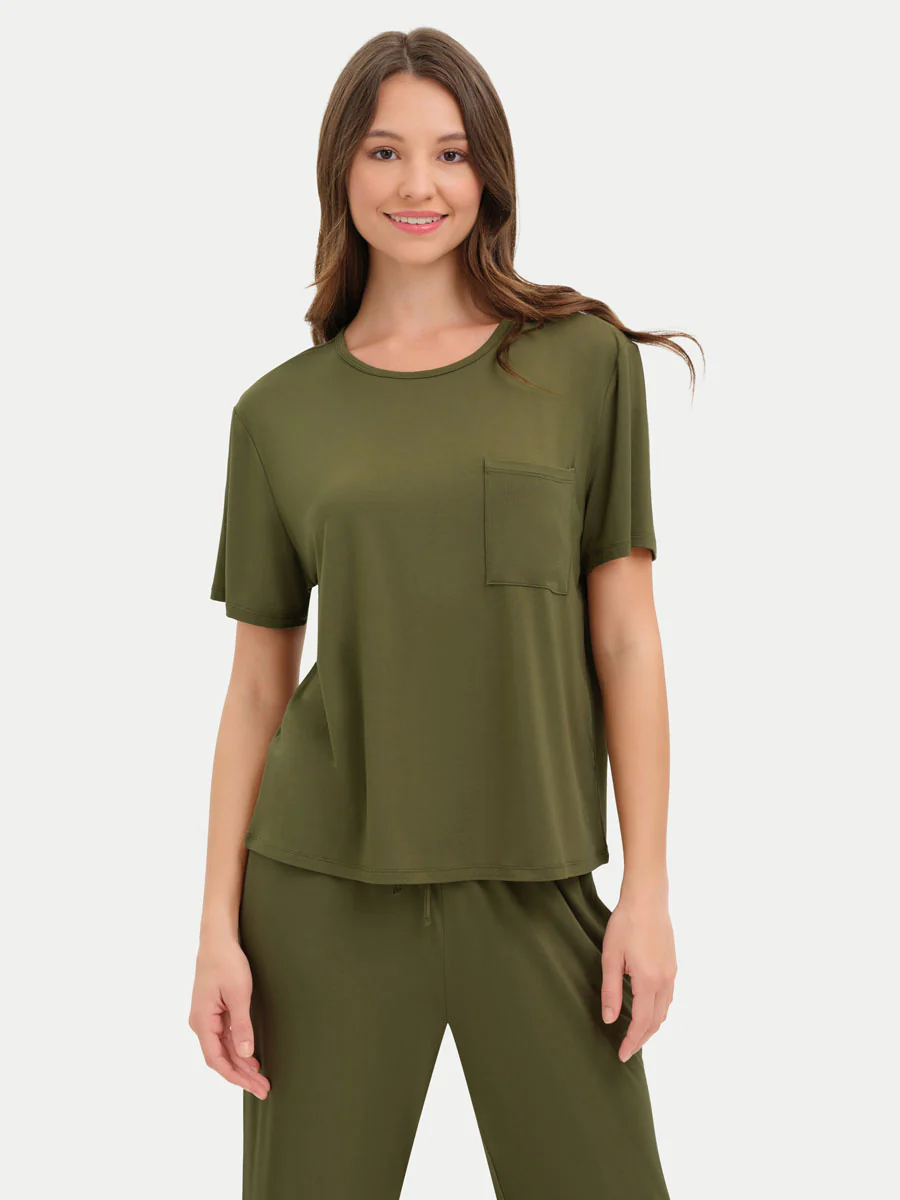 Short Sleeve Bamboo Relaxed Tee - Image 33