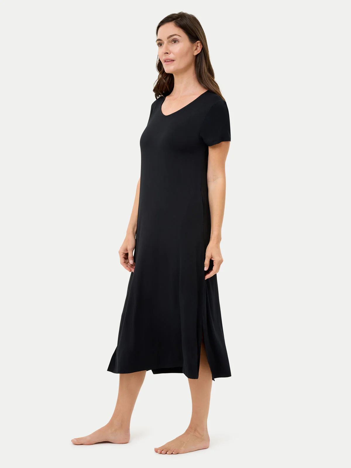 Short Sleeve Long Bamboo Sleepshirt - Image 14
