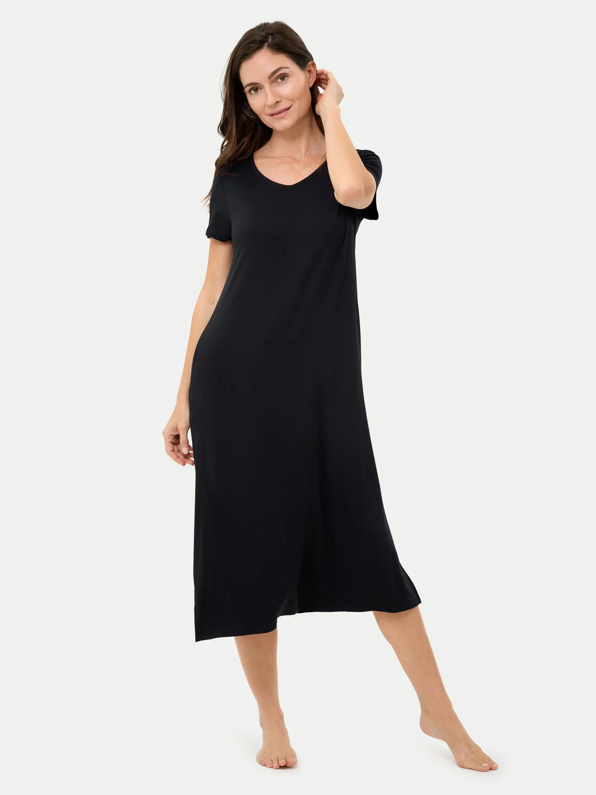 Short Sleeve Long Bamboo Sleepshirt - Image 16