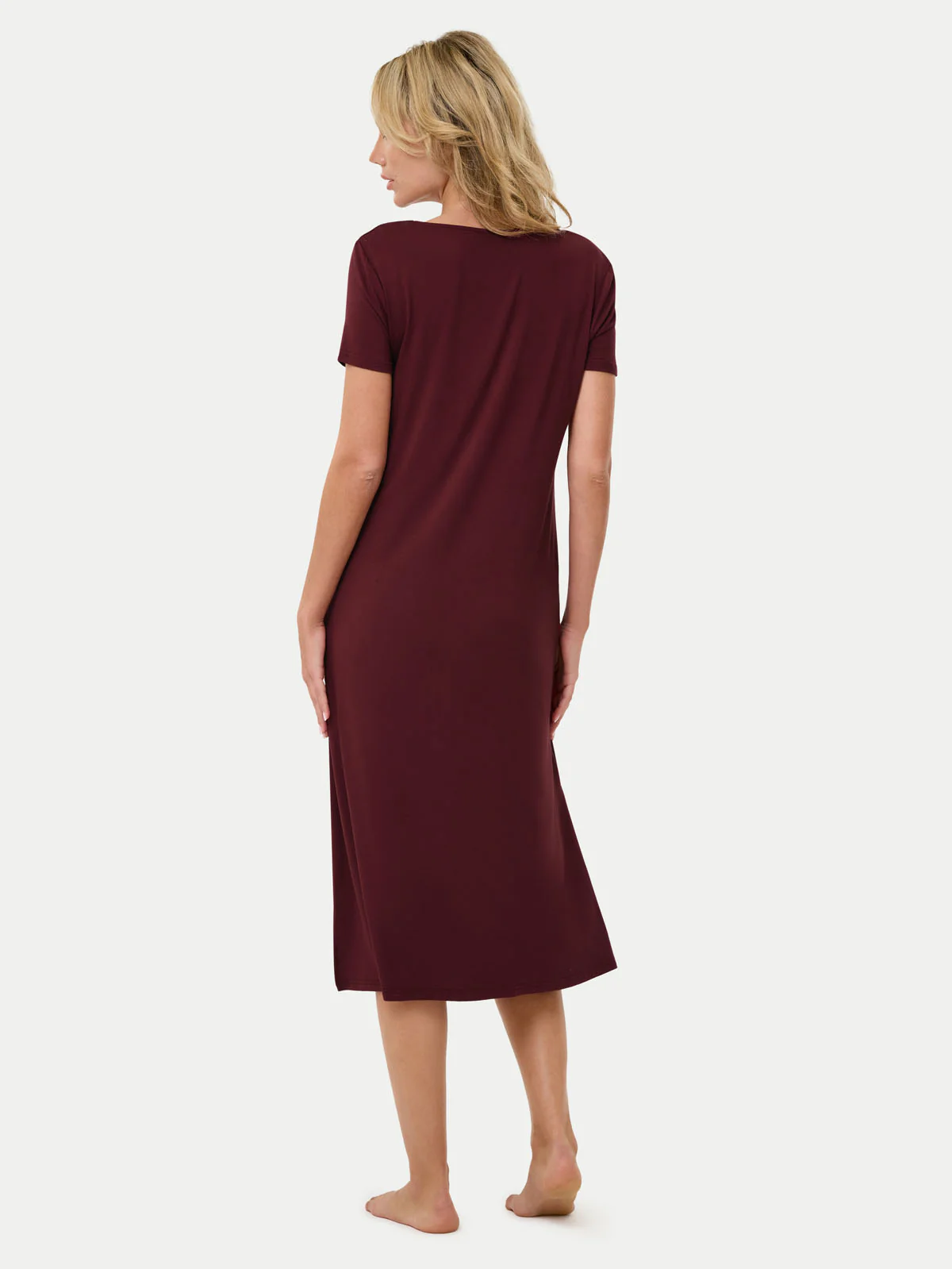 Short Sleeve Long Bamboo Sleepshirt - Image 29