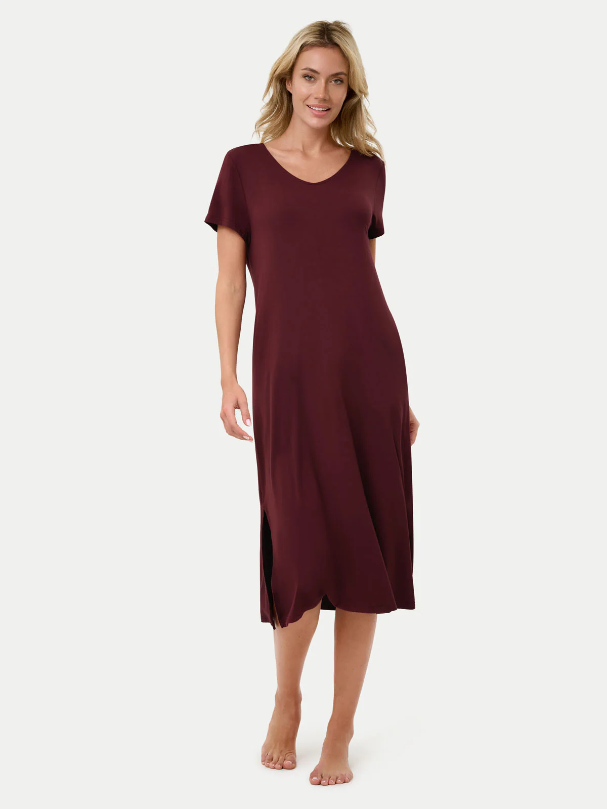 Short Sleeve Long Bamboo Sleepshirt - Image 30