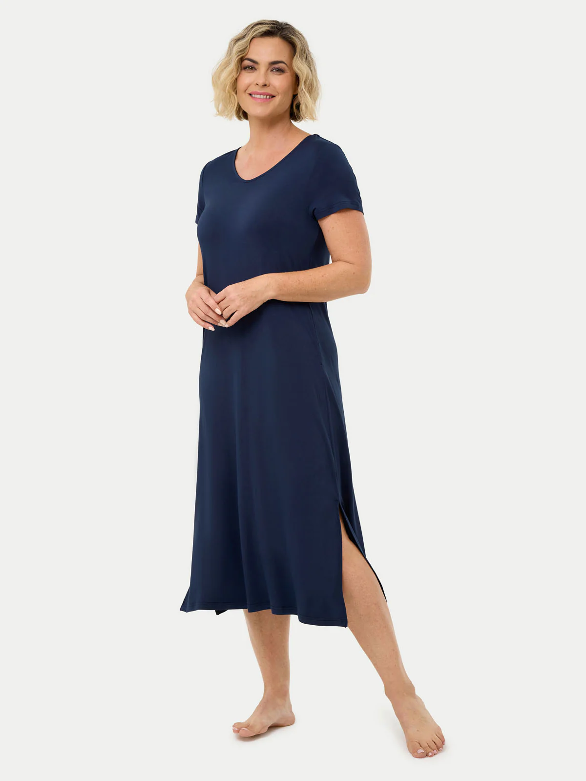 Short Sleeve Long Bamboo Sleepshirt - Image 37