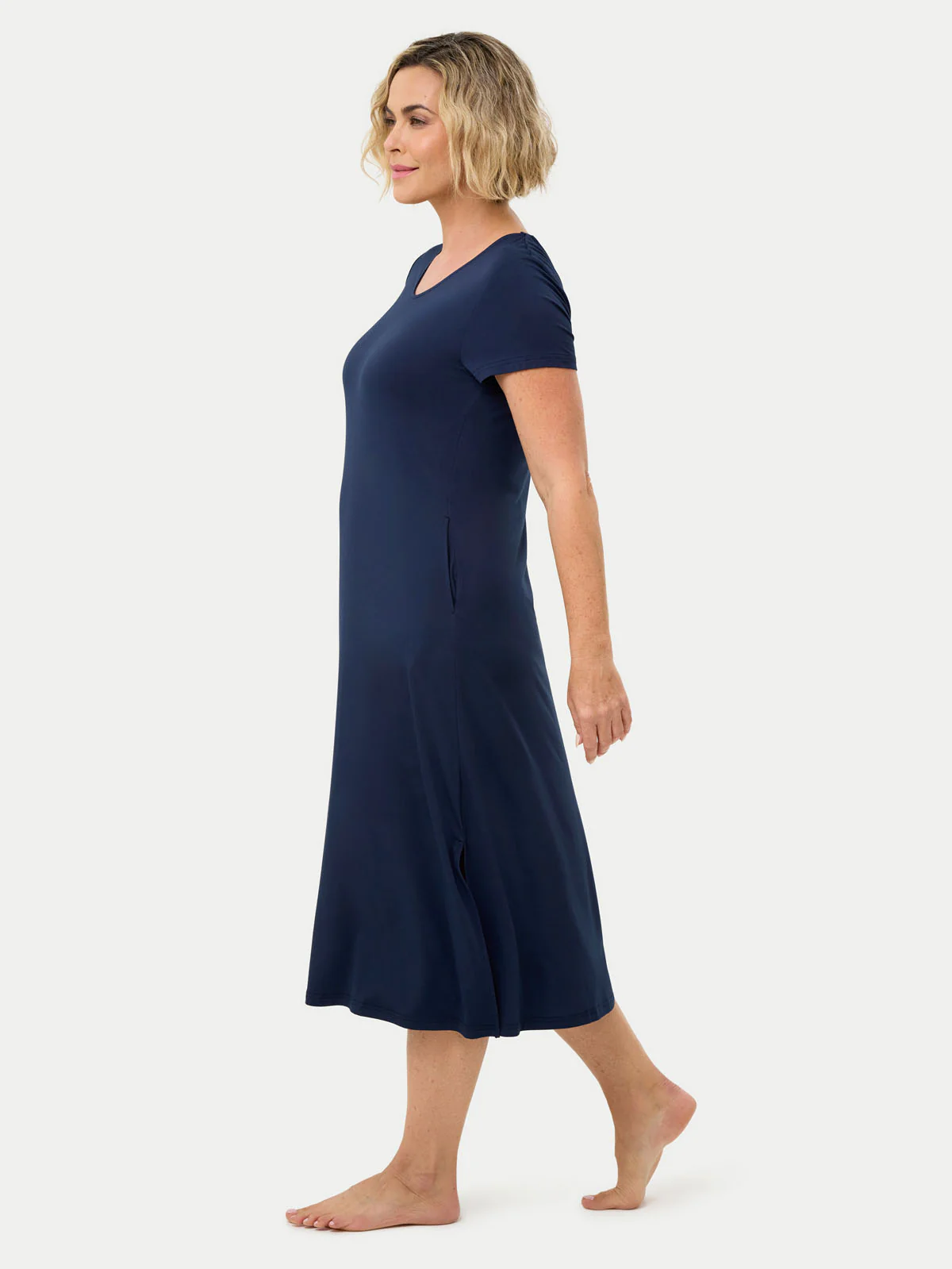 Short Sleeve Long Bamboo Sleepshirt - Image 40