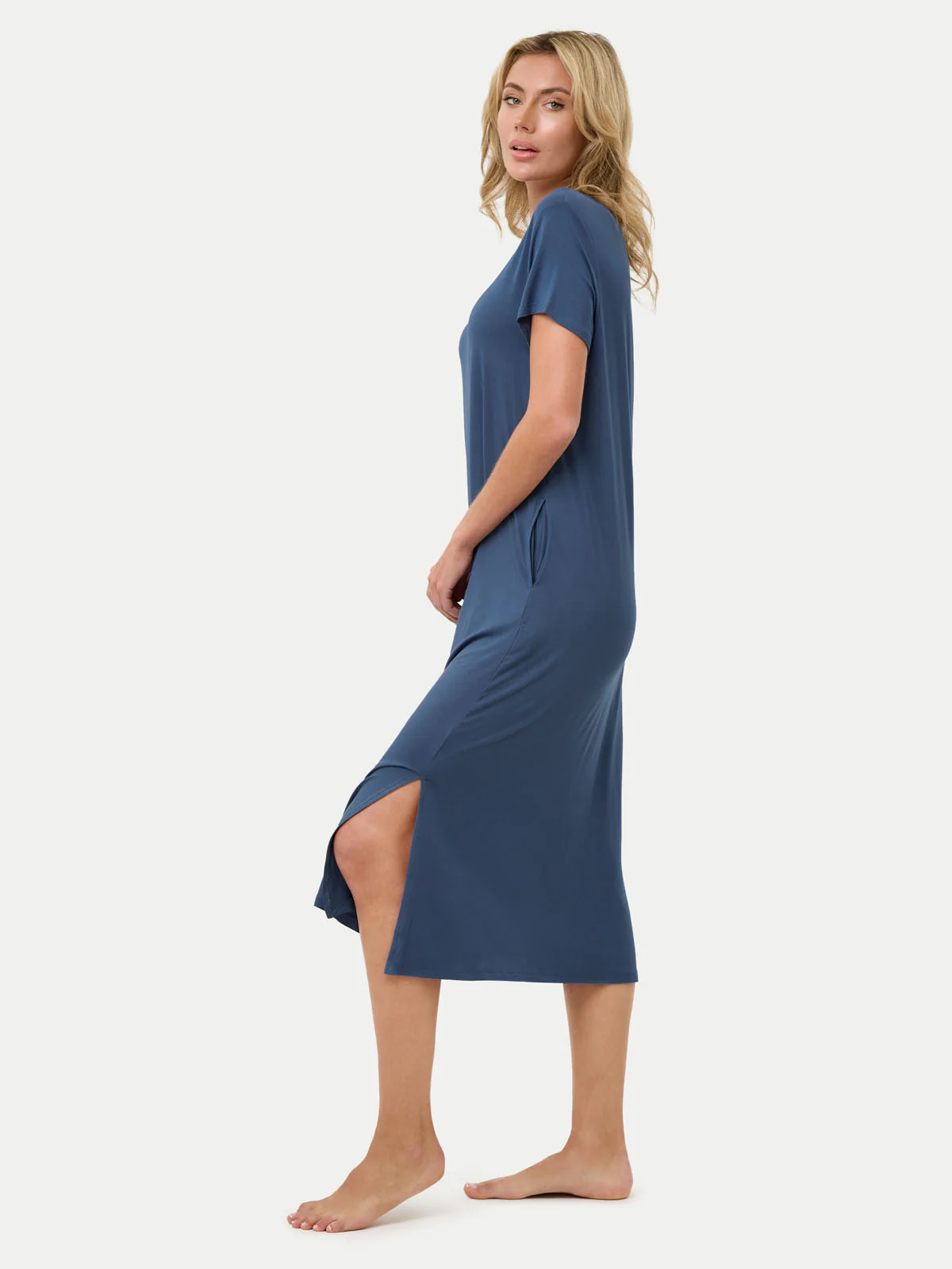 Short Sleeve Long Bamboo Sleepshirt - Image 48
