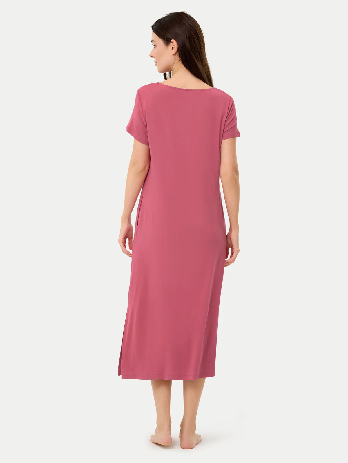 Short Sleeve Long Bamboo Sleepshirt - Image 5