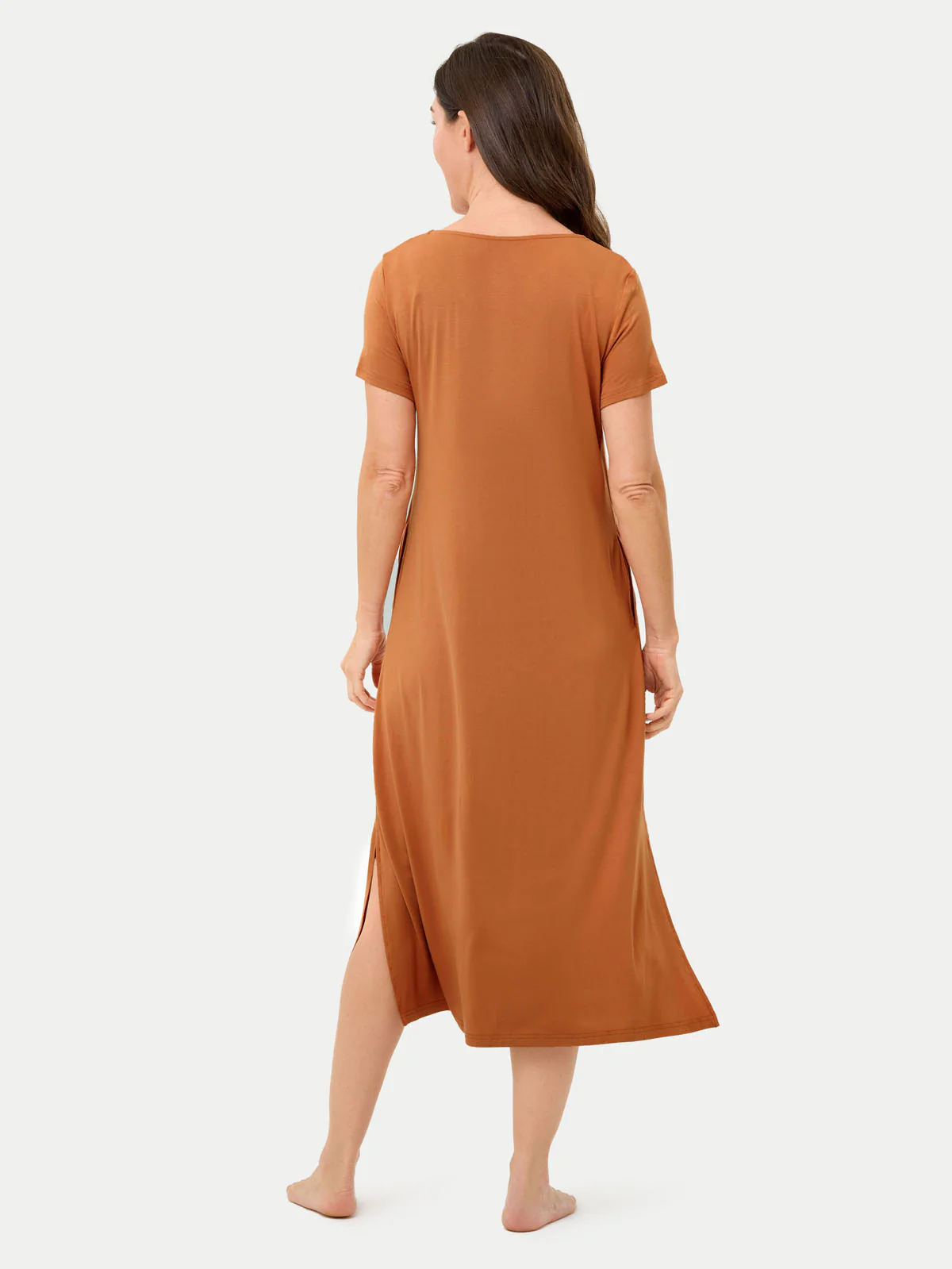 Short Sleeve Long Bamboo Sleepshirt - Image 55