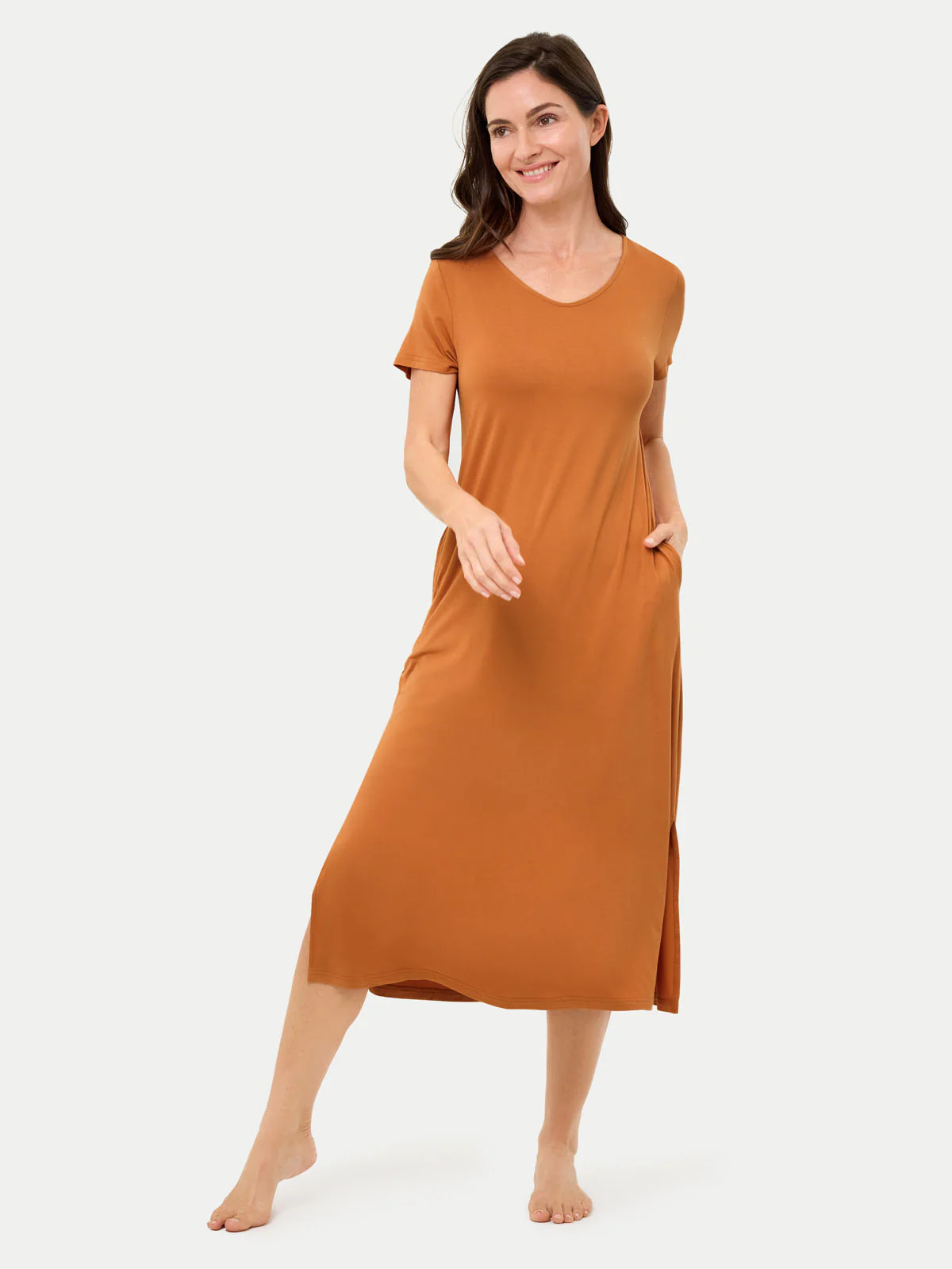 Short Sleeve Long Bamboo Sleepshirt - Image 57