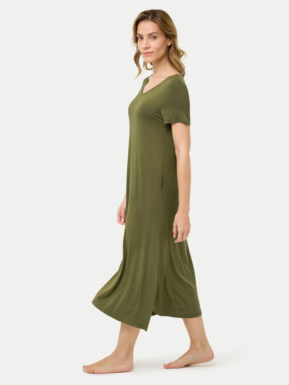 Short Sleeve Long Bamboo Sleepshirt - Image 61