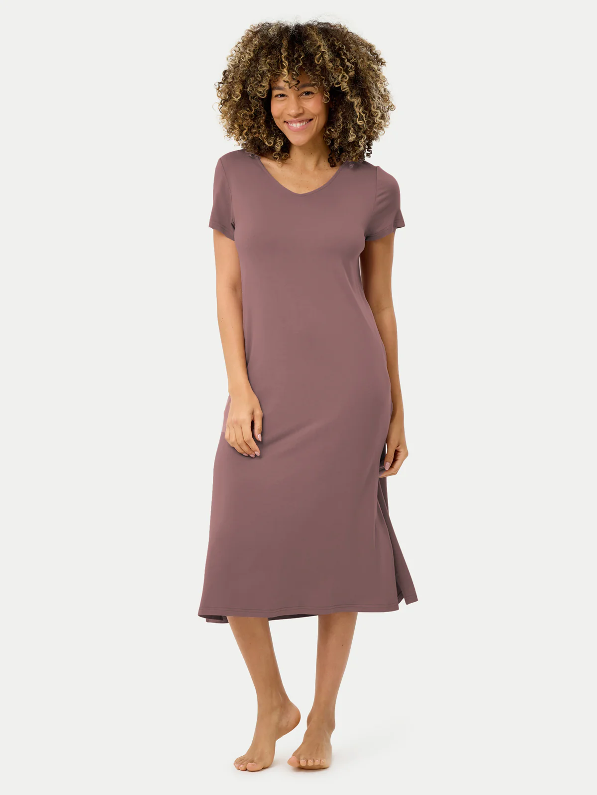 Short Sleeve Long Bamboo Sleepshirt - Image 64