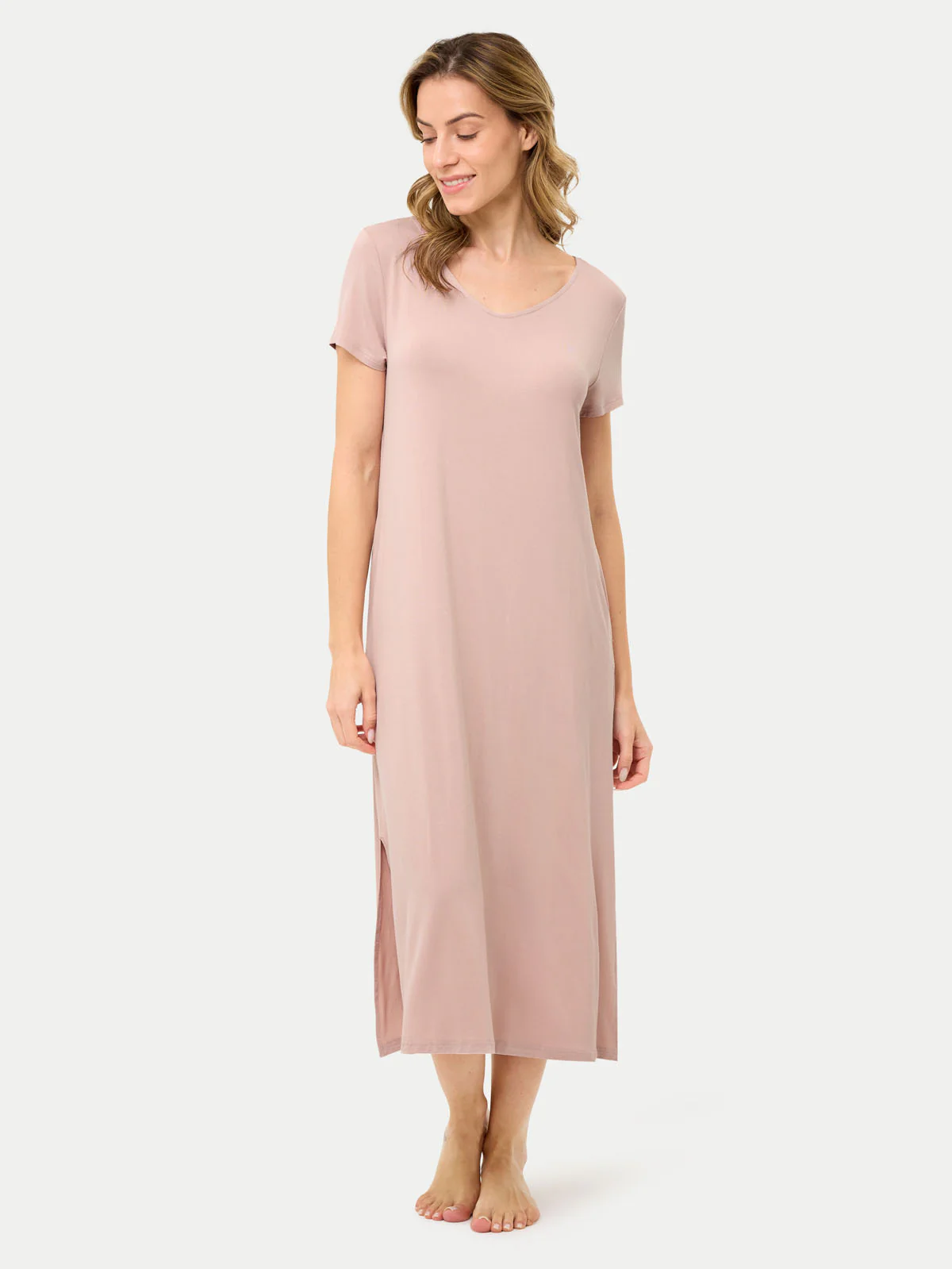 Short Sleeve Long Bamboo Sleepshirt - Image 7
