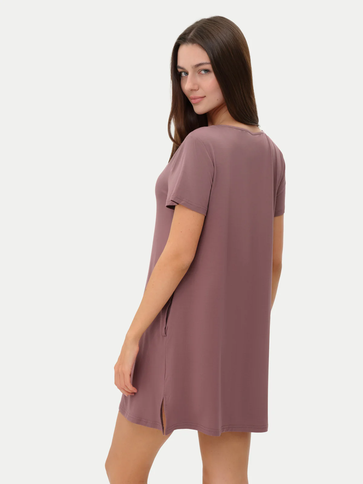 Short Sleeve Short Bamboo Sleepshirt - Image 103