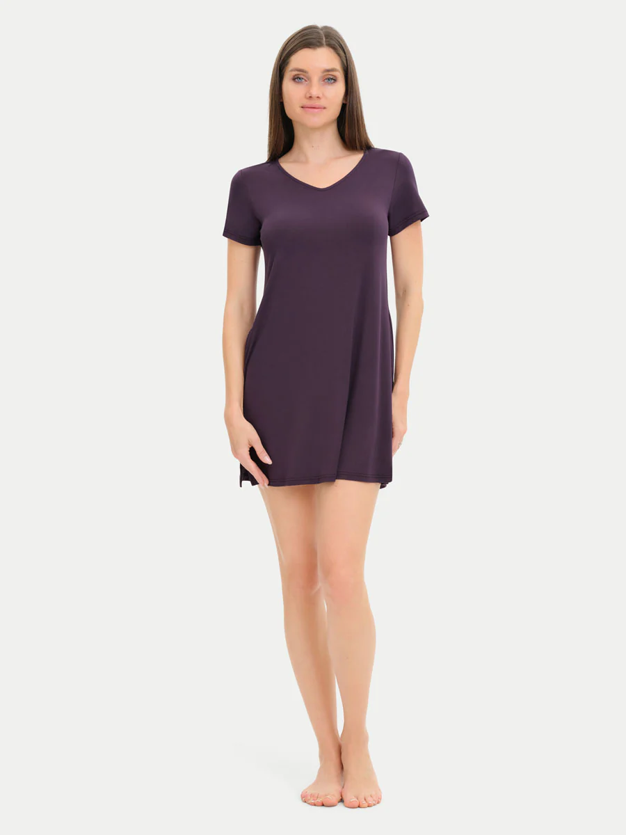 Short Sleeve Short Bamboo Sleepshirt - Image 112