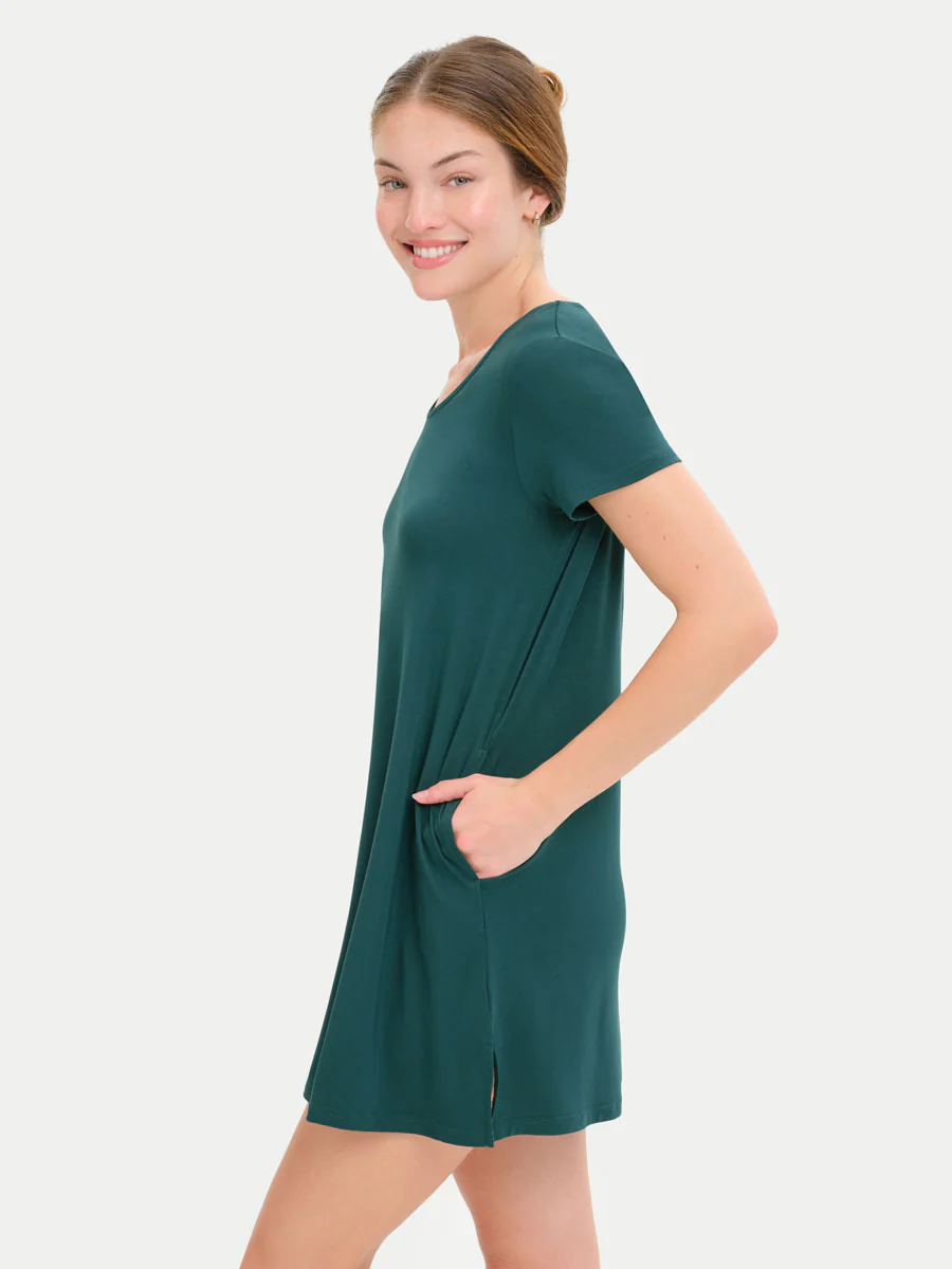 Short Sleeve Short Bamboo Sleepshirt - Image 123