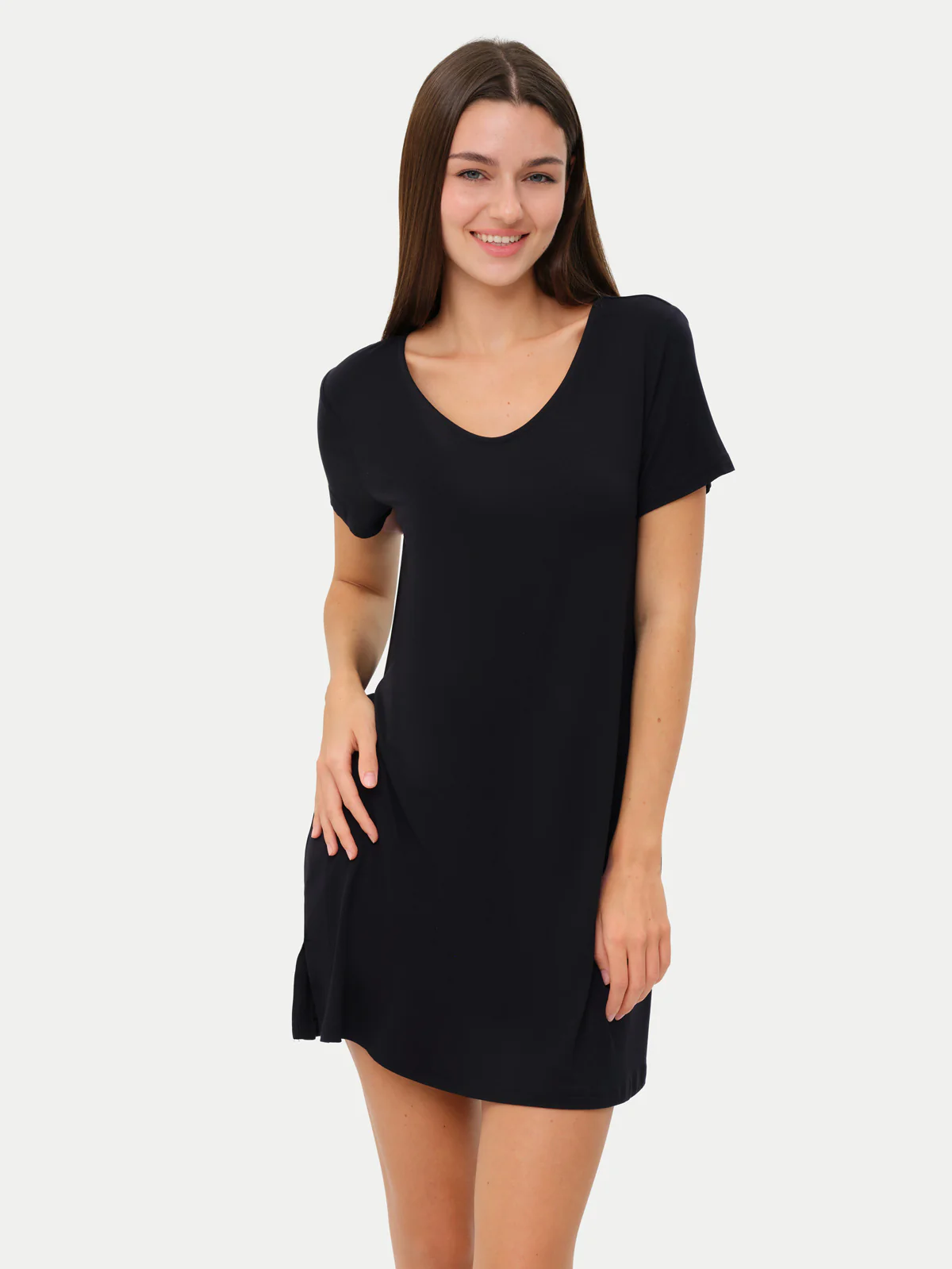 Short Sleeve Short Bamboo Sleepshirt - Image 17
