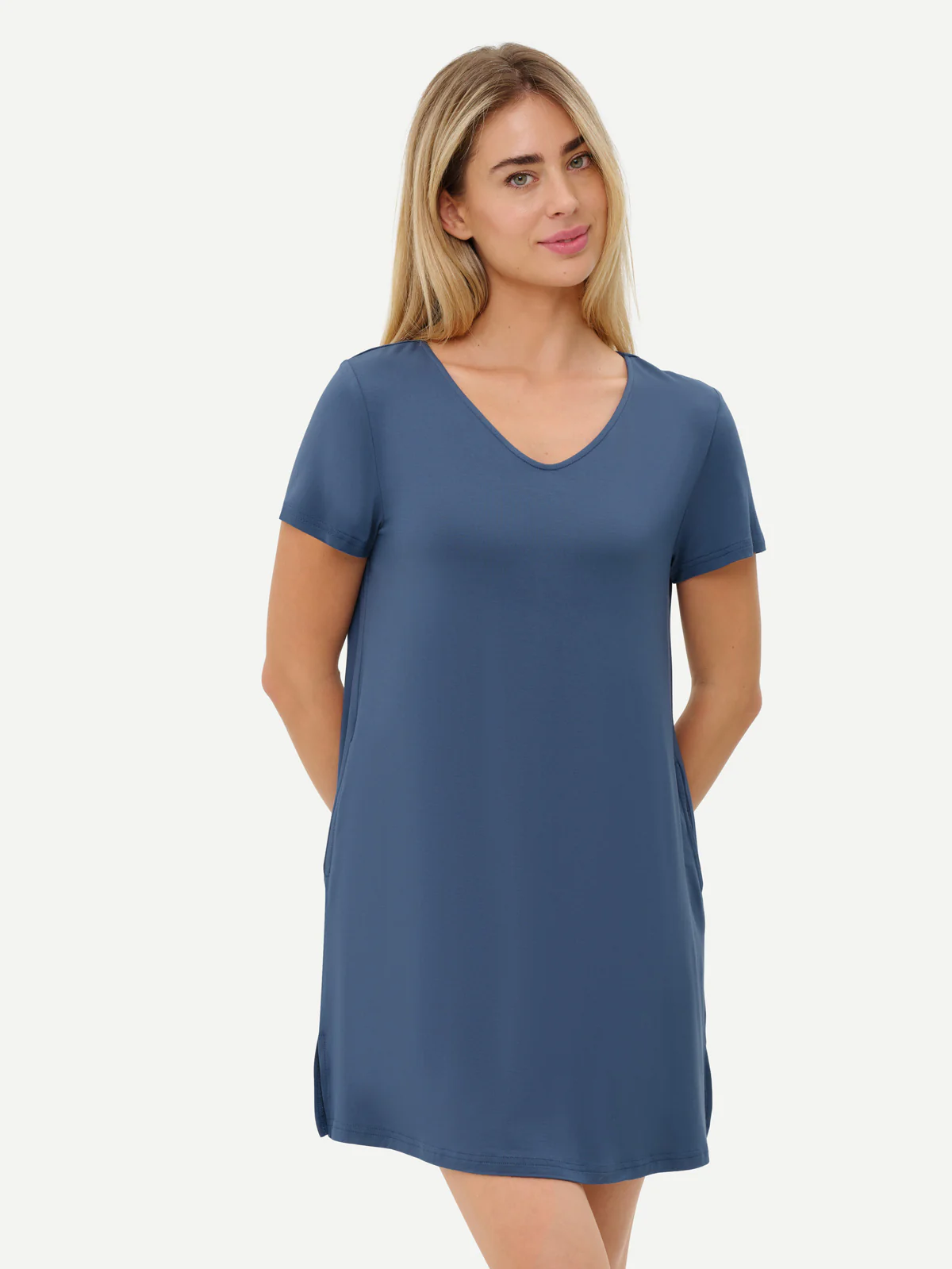 Short Sleeve Short Bamboo Sleepshirt - Image 3