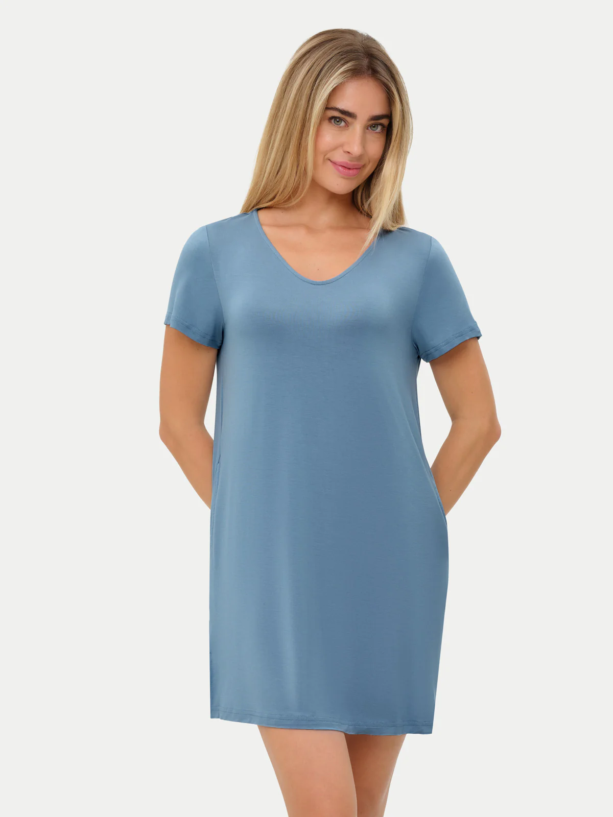 Short Sleeve Short Bamboo Sleepshirt - Image 31