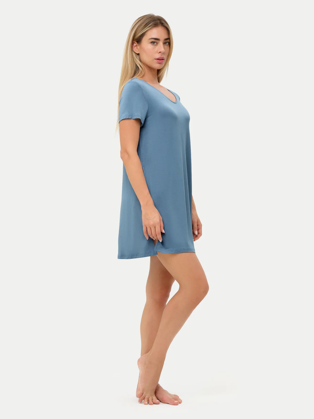 Short Sleeve Short Bamboo Sleepshirt - Image 33