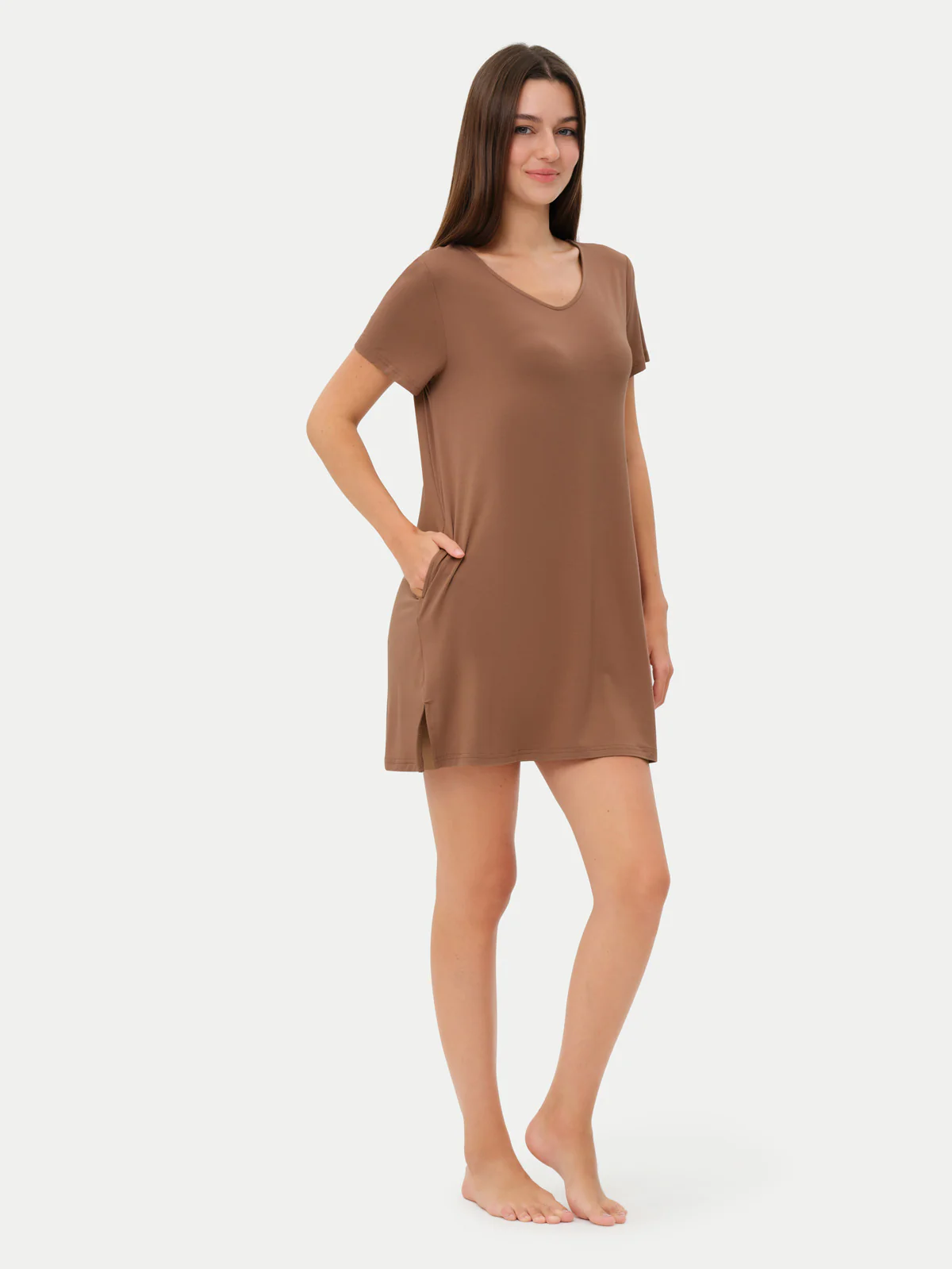 Short Sleeve Short Bamboo Sleepshirt - Image 40