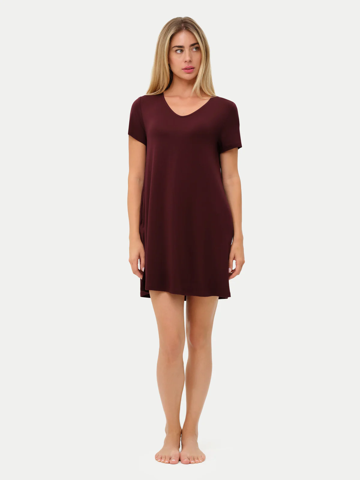 Short Sleeve Short Bamboo Sleepshirt - Image 56
