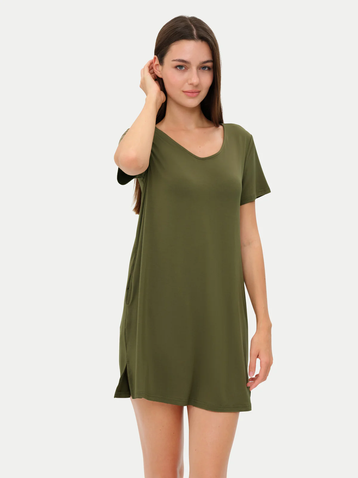 Short Sleeve Short Bamboo Sleepshirt - Image 67
