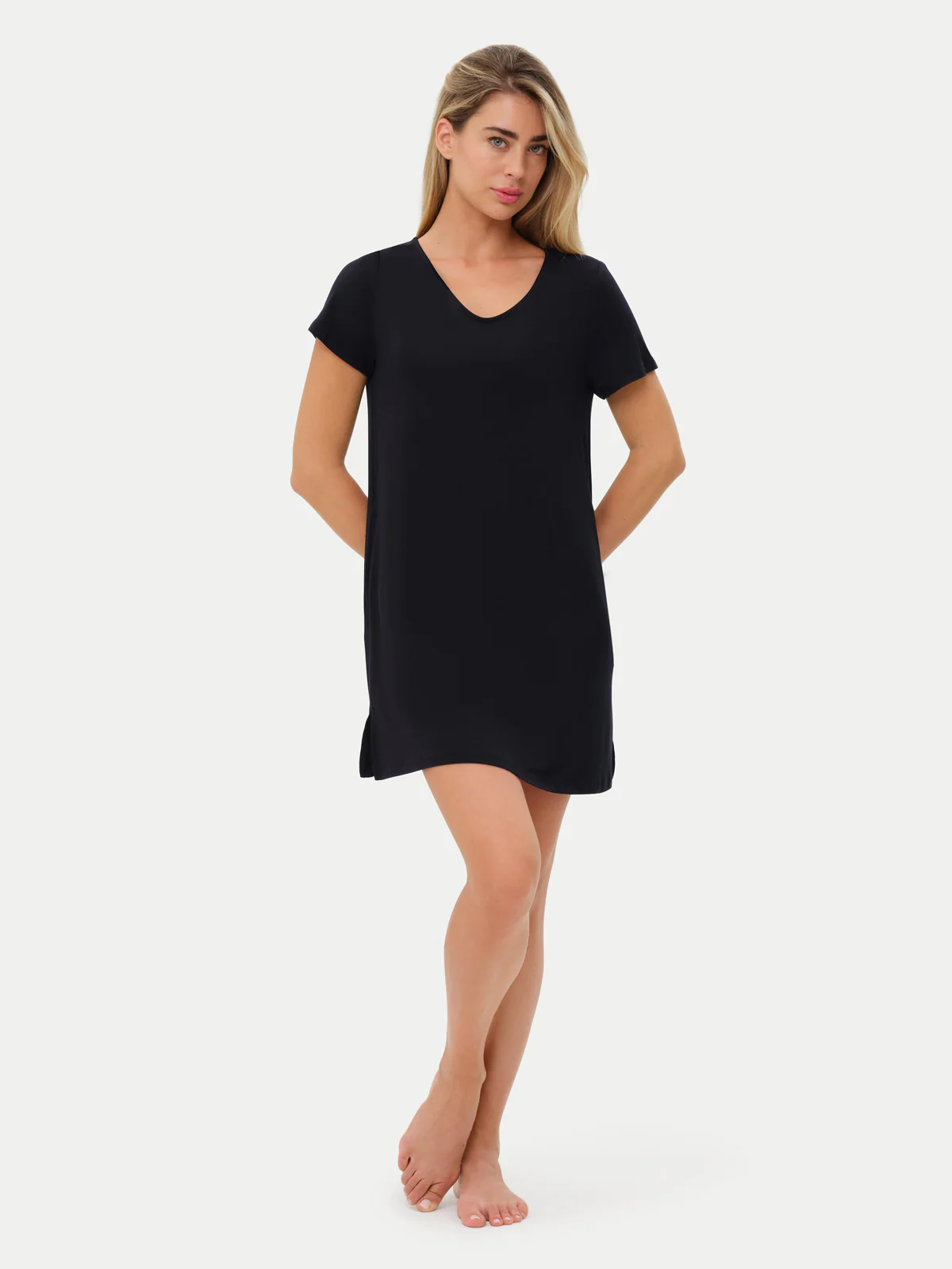 Short Sleeve Short Bamboo Sleepshirt - Image 7