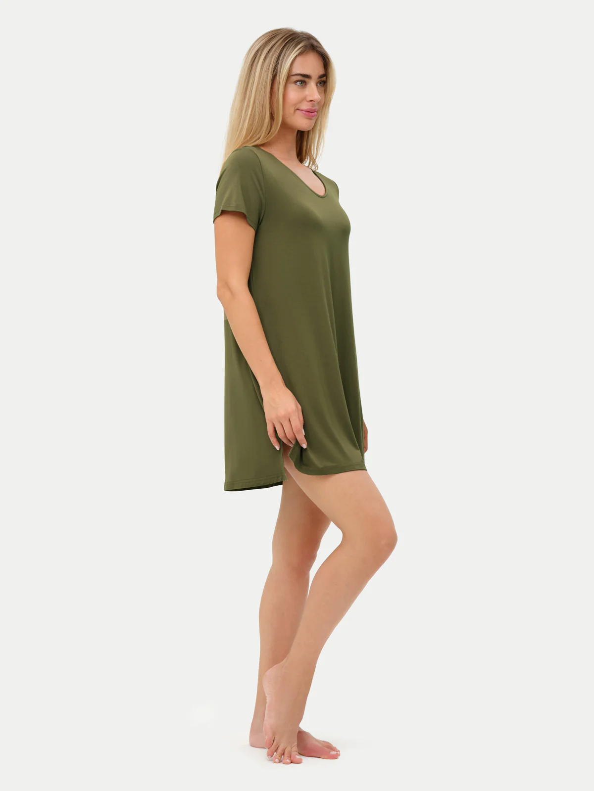Short Sleeve Short Bamboo Sleepshirt - Image 71