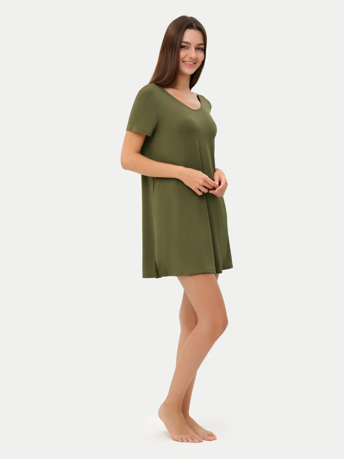 Short Sleeve Short Bamboo Sleepshirt - Image 76