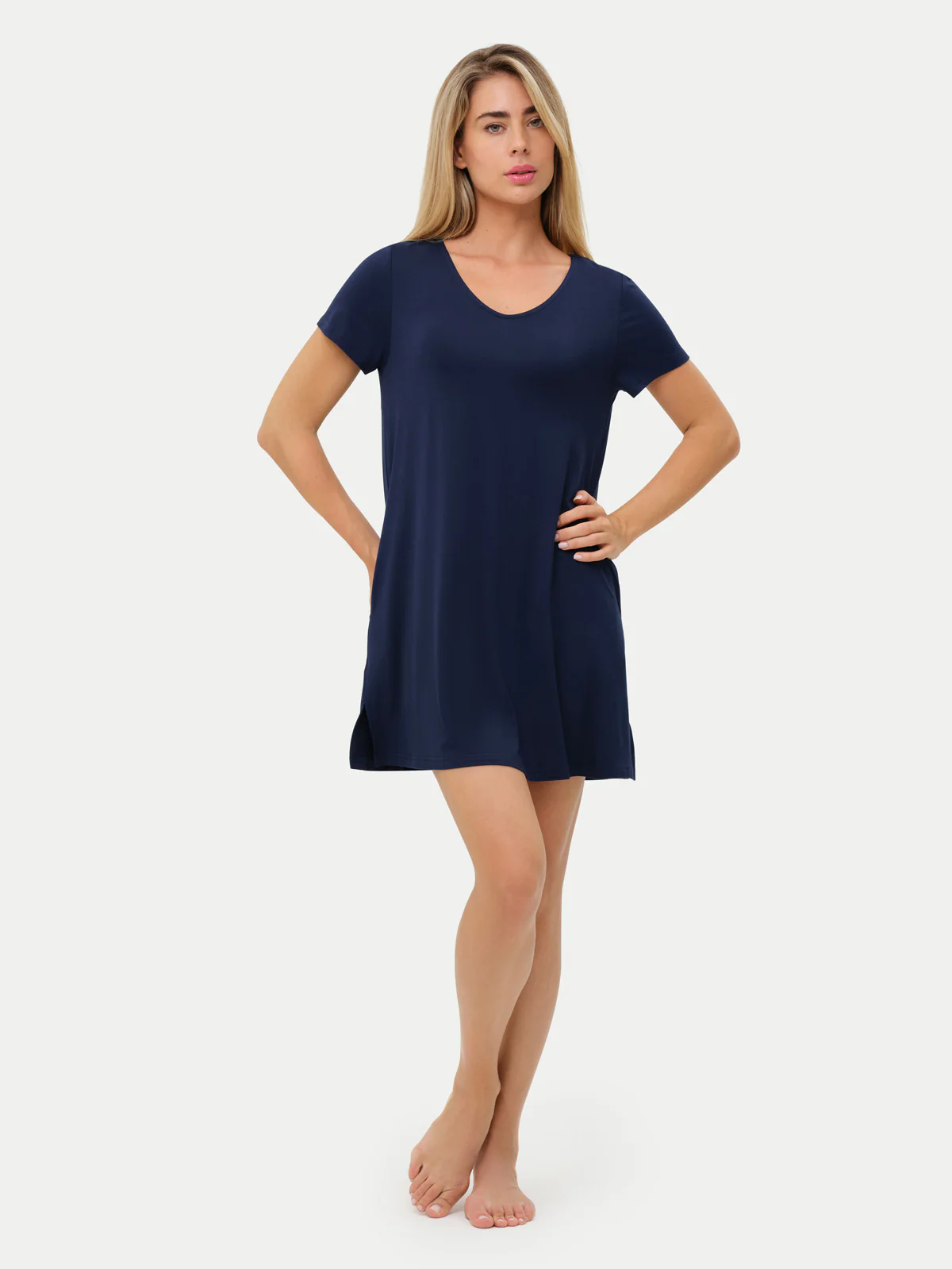 Short Sleeve Short Bamboo Sleepshirt - Image 82