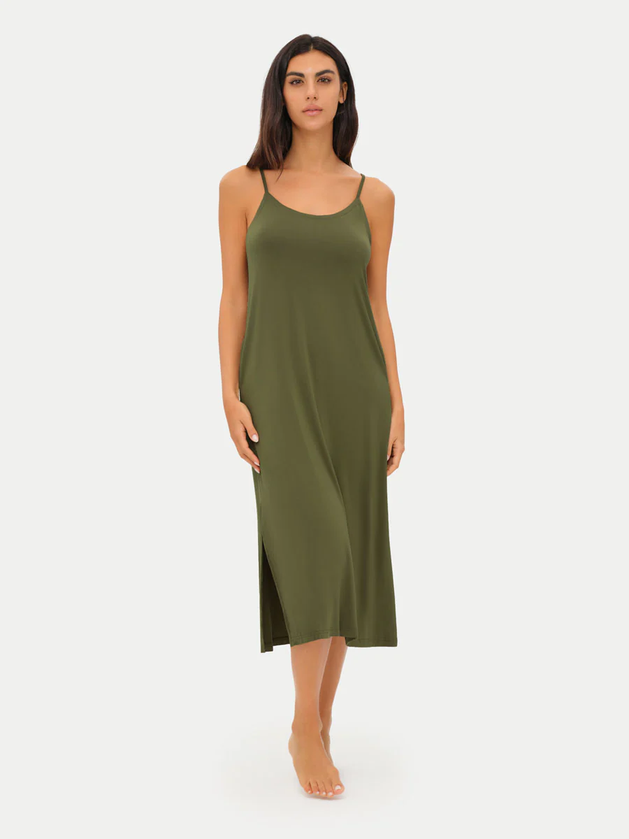 Sleeveless Long Bamboo Sleepshirt