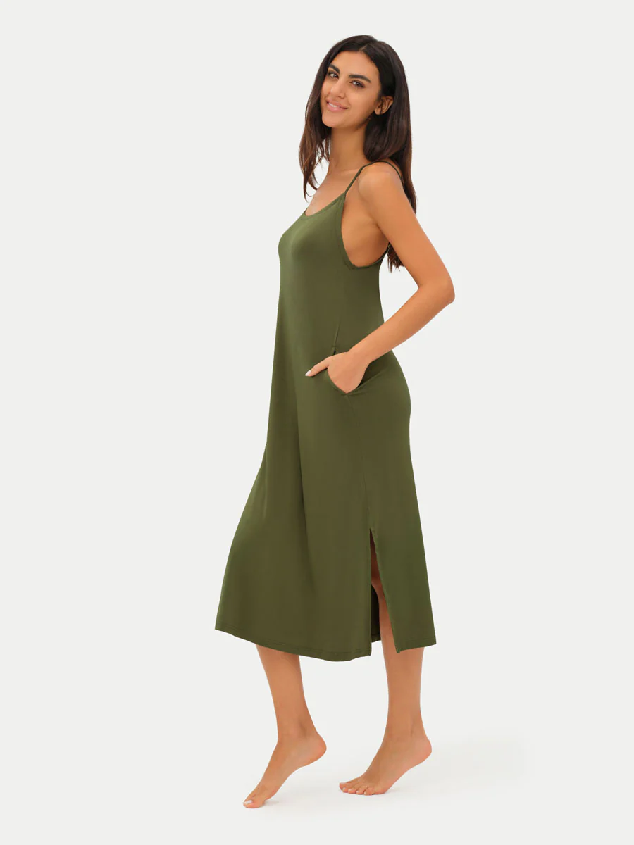 Sleeveless Long Bamboo Sleepshirt - Image 2