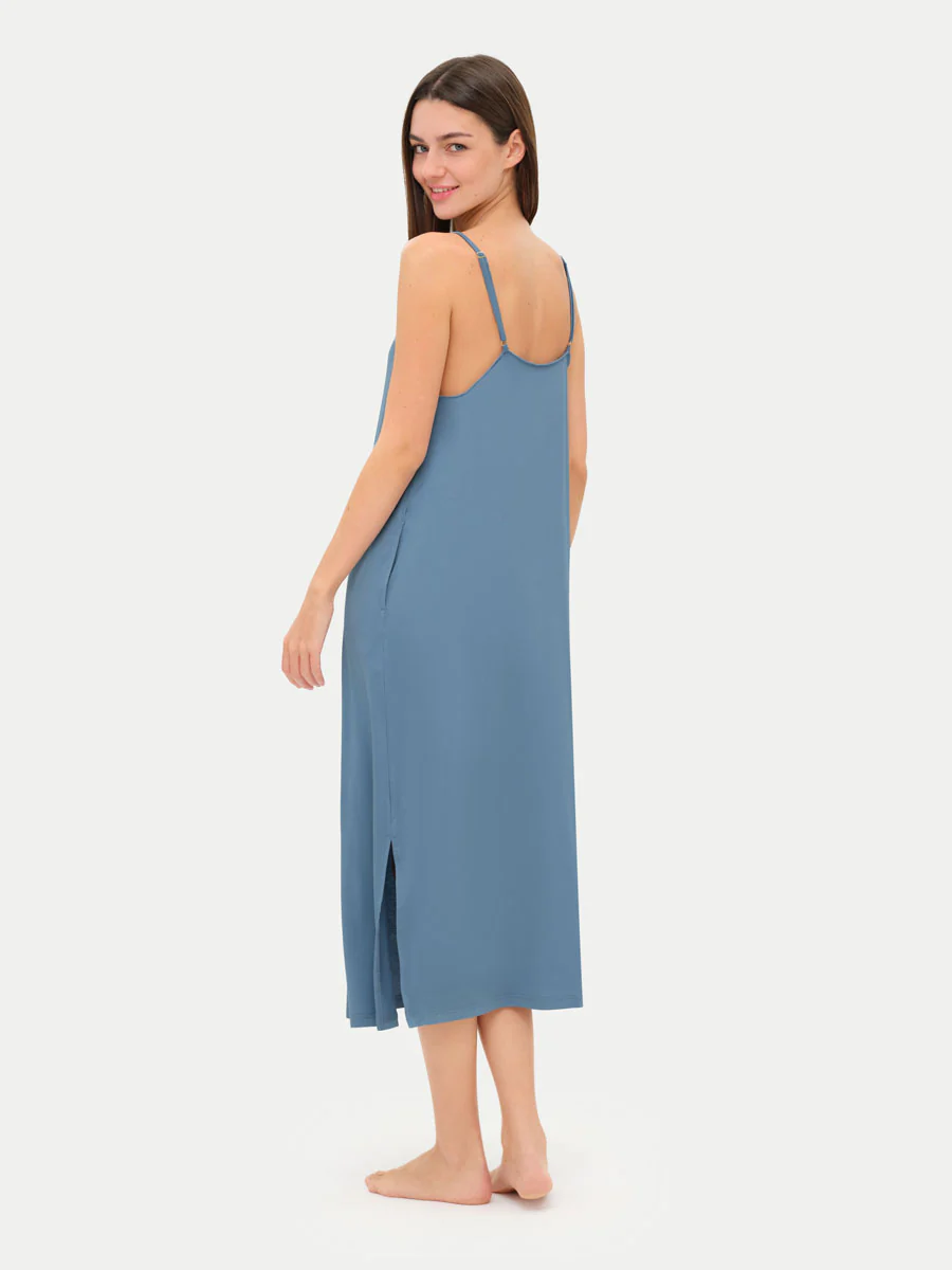 Sleeveless Long Bamboo Sleepshirt - Image 40