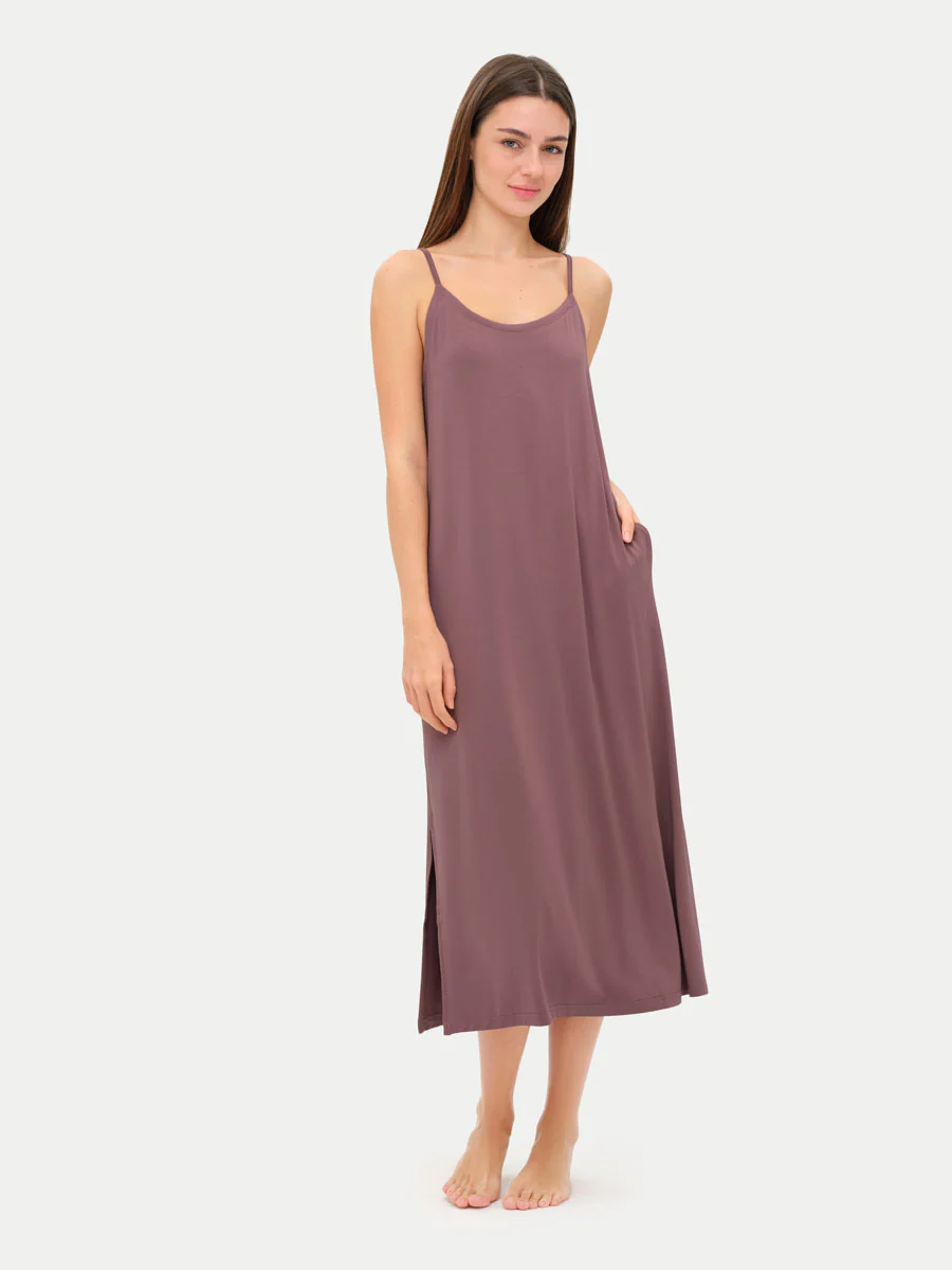 Sleeveless Long Bamboo Sleepshirt - Image 43
