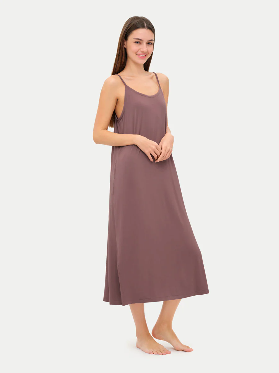 Sleeveless Long Bamboo Sleepshirt - Image 45
